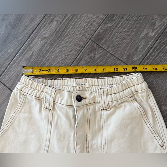 PacSun|High waisted cargo utility jeans in cream/bone color•Small,stretchy waist - Picture 11 of 13
